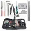 Kit de Herramientas para Reparación de Guitarra, Juego de 12 Piezas, Herramienta para Cambiar Cuerdas, Llave Hexagonal, Lima de Lijado, Regla de Medición, Enrollador de Cuerdas