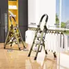 Escada Bomei para Uso Doméstico, Escada Dobrável com Degraus, Escada de Engenharia, Escada Multifuncional em X, Escada em A Espessada de Liga de Alumínio para Interior