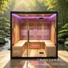 Cámara de Sudoración de Cedro Rojo Importado, Caja de Sudoración y Fumigación, Sala de Vapor Seco y Ondas de Luz Venta Directa, Estufa de Sauna, Sala de Sauna de Vapor Húmedo