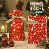 Nueva bolsa de bolsillo con cordón de mariposa navideña transfronteriza, bolsa para caramelos, bolsa de regalo de Navidad 15*23cm