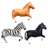 Balão Decorativo de Folha de Alumínio Formato Animal Cavalo Pintado Zebra Desenho Animado Festa de Aniversário Transfronteiriço Atacado Grande
