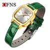Reloj de Cuarzo Ofns Estilo Simple Correa Reloj de Estudiante Resistente al Agua Nicho Reloj de Gama Alta Reloj de Cuarzo para Mujer Venta al por Mayor
