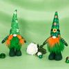 St. Decoração do Dia de Patrick Boneca Rudolph com Boneca Sem Rosto Leve Layout do Local Adereços Decoração de Janela