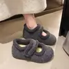 2026 Sapatos Fofos Mais Veludo Algodão Sapatos Aumentadores de Altura Birken Pelo Combinando Sapatos Mary Jane de Inverno Casaco de Lã Feminino Novo Estilo
