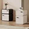 Mesa de Cabeceira Cor Creme para Quartos Pequenos, Modelo Novo Simples Moderno, Totalmente Montada, Ultra Estreita, Adequada para Quartos de Crianças, Luxo Leve