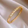 Pulseira Banhada a Ouro Real 18K com Zircônia em Formato de Cobra Nicho Retro Estilosa Versátil Joia de Luxo Leve de Alta Qualidade para Mulheres