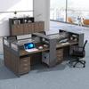 Escritorio de Oficina Guangzhou Mesa para 4 Personas con Sillas Combinación Pantalla Divisoria para 2 Personas Mueble Estación de Trabajo