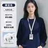 Sudadera de Algodón Ropa de Trabajo Logo Impreso Personalizado Forro Polar Mangas Largas Nuevo 2025 Cuello Redondo Ropa de Trabajo para Grupo de Supermercado Uniformes de Clase