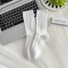 Calcetines grises para mujer, calcetines finos de media caña de algodón para primavera y verano, deportivos de moda, combinan con todo, calcetines de verano tipo calcetín largo de caña alta apilados