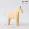 Adorno de Caballo Rojo de Lujo Ligero Estilo Europeo, Regalo de Boda, Caballo de Madera Dala Nórdico Pintado a Mano, Decoración Creativa para el Hogar para Atraer Riqueza
