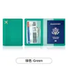 Mercancía spot transfronteriza cuero PU grueso puede personalizar LOGOTIPO porta pasaporte bolsa de pasaporte estampado en caliente libro de pasaporte de avión cubierta protectora