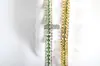 Cadena de Pedrería Soldada de Tres Filas 8+16+8 Cadena de Pedrería Densa Electroplateada Cadena de Pedrería Versátil Accesorios para Joyería DIY