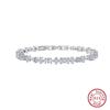 Novo Bracelete de Prata S925 da Huasheng, Corrente Tennis, Bracelete Retangular de Zircônia em Formato de Diamante, Venda Direta do Fabricante de Joias