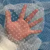 Tecido de malha com flocado tecido de bolinhas pequenas tecido de malha vestido feminino fio vestuário tecido de malha flocado malha de bolinhas atacado
