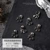 Nuevos Accesorios para Uñas con Diseño Cruzado Estilo Oscuro Serie Aleación Alas de Ángel Calavera Decoraciones Metálicas para Uñas