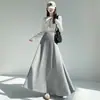 Falda de mujer de otoño e invierno nueva, de cintura alta, con dobladillo amplio, versátil, casual, holgada, de longitud media