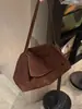 Bolsa Tote Chelsea com Aba Novo Modelo 2026, Grande Capacidade, Bolsa de Ombro Feminina em Couro Genuíno, Atacado Transfronteiriço