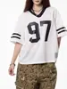Camiseta de Manga Corta para Mujer, Marca de Moda, Verano Holgada, Manga Tres Cuartos, Nuevo Modelo 2026, Estilo Celebridad de Internet, Top Sencillo Estampado