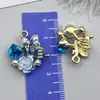 Colgante de Mariposa de Perla de Aleación con Pedrería Estilo Chanel para DIY Collar Dulce Pulsera Pendiente Dijes Accesorios de Joyería