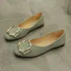 Zapatos Planos para Mujer 2026 Primavera y Otoño Nuevo Estilo Mocasines sin Cordones Punta Cuadrada Boca Baja Suela Suave Zapatos de Abuela Zapatos de Maternidad
