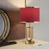 Lámpara de mesa de noche estilo nórdico americano, decoración moderna de lujo ligero para dormitorio, sala de estar, hotel, hogar, lámpara de noche creativa