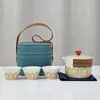 Yan He Set de Té Portátil de Preparación Rápida para Viaje Camping al Aire Libre Portátil Fabricante de Té Regalo Souvenir Impreso