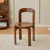Silla nórdica de madera maciza, silla de comedor, silla de respaldo simple vintage de diseñador retro para restaurante, hogar, silla de escritorio