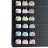 Mini Rollo de Pastel Estéreo Dibujos Animados DIY Pegamento de Crema Funda de Teléfono Celular Pegatina Tocado Pasador Joyería de Resina Brillante Accesorios