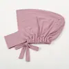 Artículo popular de comercio exterior: Bufanda para el cuello elástica versátil de seda de leche, sombrero, moda malaya, color liso, básico, pañuelo para la cabeza étnico, sombrero