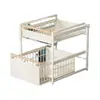 Estante de almacenamiento para fregadero de cocina sin instalación, estante extraíble para condimentos y platos, organizador de fregadero, estante para gabinete, engrosado