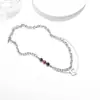 Cadena de clavícula nicho moda fría diseño de moda nacional para hombre retro para mujer sentido de alta gama hip-hop titanio acero chino collar