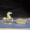 Senshe Cobre de Imitação Coleção Antiga Alta Qualidade Rongbaozhai Dragão do Zodíaco Cavalo Decoração para Casa Artigos Ornamento