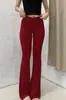 Calça Comprida Nova 25 da Jinjie, Calça Casual Flare com Cordão Plissada Estilo Kardashian
