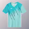 Nuevos uniformes de bádminton para hombres y mujeres, ropa deportiva de verano, tops de competición, manga corta, ropa de entrenamiento de secado rápido para estudiantes y niños 6685