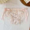 Estilo Japonés Dulce Retro de Lunares con Encaje Pesado Transpirable Ropa Interior Femenina Sexy y Cómoda