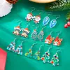 Pendientes Navideños Transfronterizos Europeos y Americanos con Nuevo Patrón, Personalizados, Sencillos, Festivos y Lindos, Pendientes de Fiesta de Acrílico Simulado para Mujer