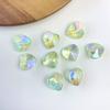 Uv transparente coloridas diamante contas de amor faça você mesmo corrente para celular miçangas acessórios de cabelo pendentes furo reto contas soltas