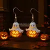 O Halloween Passa Rápido no Jogo, e os Brincos de Acrílico com Desenhos de Gato de Desenho Animado de Terror e Múmia São Fofos