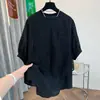 Suprimento Transfronteiriço Verão 2025 Novo Gordinho mm Renda Costurada Tamanho Grande Emagrecedor Falso Duas Peças Manga Curta Camiseta Top