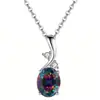 Collar con Colgante de Ópalo Forma de Gota Estilo Nuevo Europeo y Americano para Mujer, Joyería de Ópalo Verde Linda y Exquisita, Lujo Ligero y de Nicho