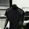 Polo Deconstruido de Media Cremallera y Manga Corta para Hombre, Camiseta Elegante y Fresca Estilo Jersey, Estilo High Street Americano, Manga Corta de Verano