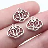 14X12Mm 0.84g Plata Antigua Retro Aleación DIY Accesorios Colgante de Loto