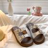 Tamanho 35-43 Tamanho Grande Sapatos Femininos Chinelos Transpassados para Uso Externo Sandálias Francesas Femininas de Verão Nova Moda Celebridade da Internet 41