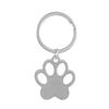Llavero de Acero Inoxidable con Huella de Pata Transfronteriza, Personalizable con Grabado, Colgante DIY Personalizado, Etiqueta para Mascota, Accesorio de Joyería Estilo Ins