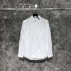 Camisa TIME BREATHE TB para hombre, nueva marca de moda, cuello de cuatro barras, Oxford Spinning tb, camisa de manga larga, top