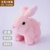 Juguete de simulación conejo eléctrico puede llamar puede saltar orejas pueden moverse conejo de peluche niña casa de muñecas juguete niños mascota conejo
