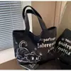 Bolsa Tote de Lona Grande Capacidade Moderna Feminina 2025 Nova Moda para Ir ao Trabalho Portátil Bolsa de Compras Bolsa de Ombro para Passeio