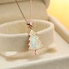 Ins Europeo y Americano Nuevo Transfronterizo Oro Rosa Aobao Árbol de Navidad Estrella de Cinco Puntas Colgante Collar Moda Femenina Creativo Collar