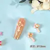 Accesorios para Uñas Serie Chica Mágica: Decoraciones para Uñas con Forma de Corazón Iridiscente y Llave, Incrustadas con Diamantes, Accesorios para Uñas Y2K Famosos en Internet