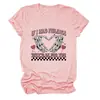 Europeo y Americano Nuevo Día de San Valentín Personalizado Manga Corta si Tuviera Sentimientos Versátil Cuello Redondo Trendy Camiseta